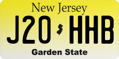 NJ license plate J20HHB