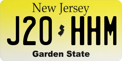 NJ license plate J20HHM