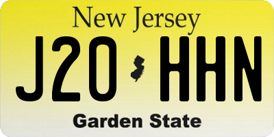 NJ license plate J20HHN