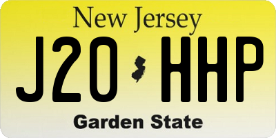 NJ license plate J20HHP