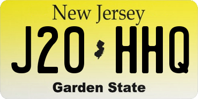 NJ license plate J20HHQ