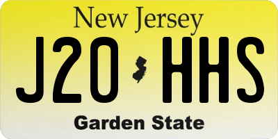 NJ license plate J20HHS