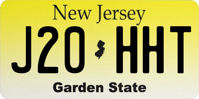 NJ license plate J20HHT