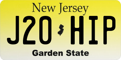 NJ license plate J20HIP