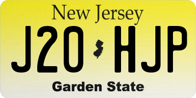 NJ license plate J20HJP