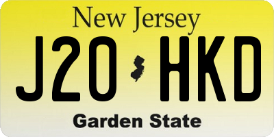 NJ license plate J20HKD
