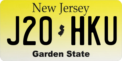 NJ license plate J20HKU