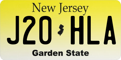 NJ license plate J20HLA