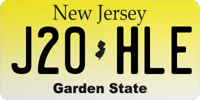 NJ license plate J20HLE