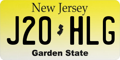 NJ license plate J20HLG