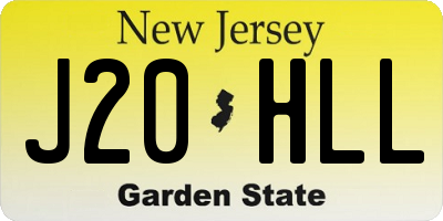 NJ license plate J20HLL