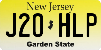 NJ license plate J20HLP