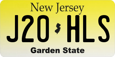 NJ license plate J20HLS
