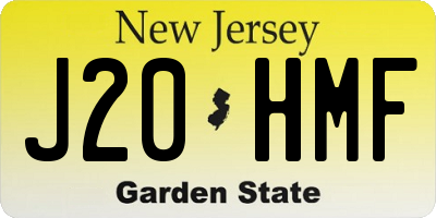 NJ license plate J20HMF