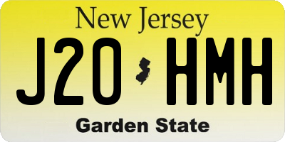 NJ license plate J20HMH