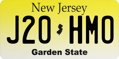 NJ license plate J20HMO