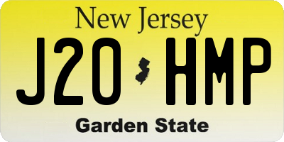 NJ license plate J20HMP
