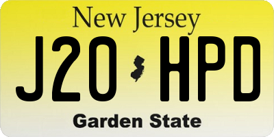 NJ license plate J20HPD