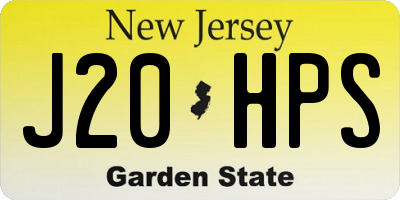 NJ license plate J20HPS
