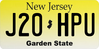 NJ license plate J20HPU