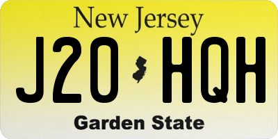 NJ license plate J20HQH