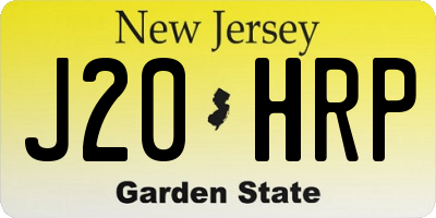 NJ license plate J20HRP
