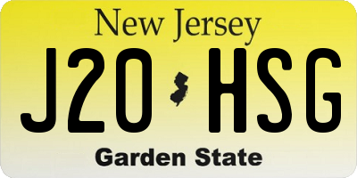 NJ license plate J20HSG