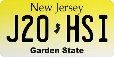 NJ license plate J20HSI