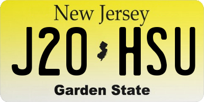 NJ license plate J20HSU