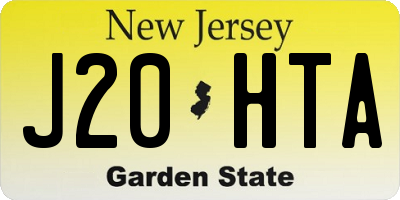 NJ license plate J20HTA
