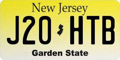 NJ license plate J20HTB