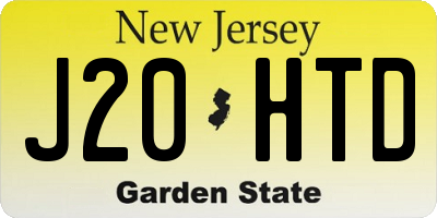 NJ license plate J20HTD