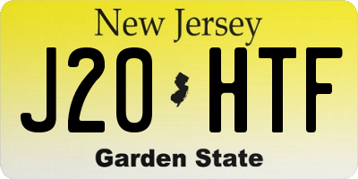NJ license plate J20HTF