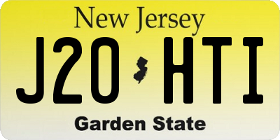 NJ license plate J20HTI