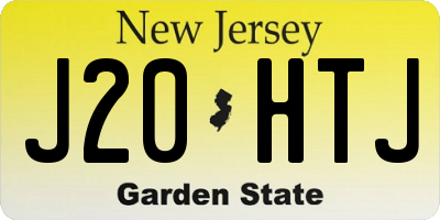 NJ license plate J20HTJ