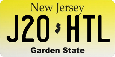 NJ license plate J20HTL