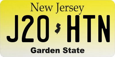 NJ license plate J20HTN
