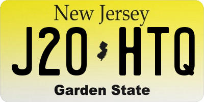 NJ license plate J20HTQ