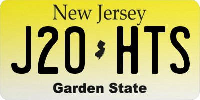 NJ license plate J20HTS