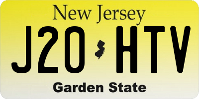 NJ license plate J20HTV