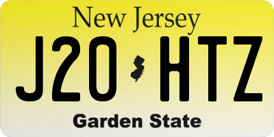 NJ license plate J20HTZ