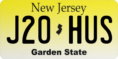 NJ license plate J20HUS