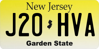 NJ license plate J20HVA