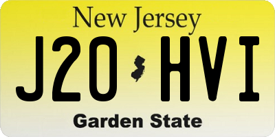 NJ license plate J20HVI