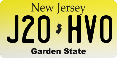 NJ license plate J20HVO