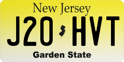 NJ license plate J20HVT