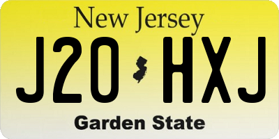 NJ license plate J20HXJ