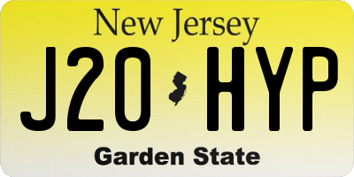 NJ license plate J20HYP
