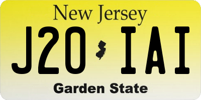 NJ license plate J20IAI