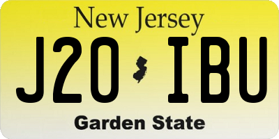 NJ license plate J20IBU